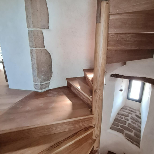 Restauration d’un escalier de manoir – Guingamp (Côtes d’Armor – 22)