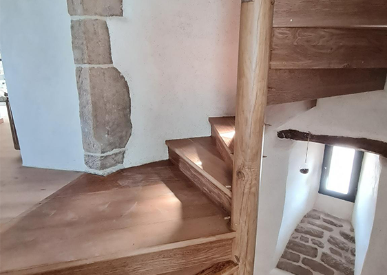 Restauration d’un escalier de manoir – Guingamp (Côtes d’Armor – 22)