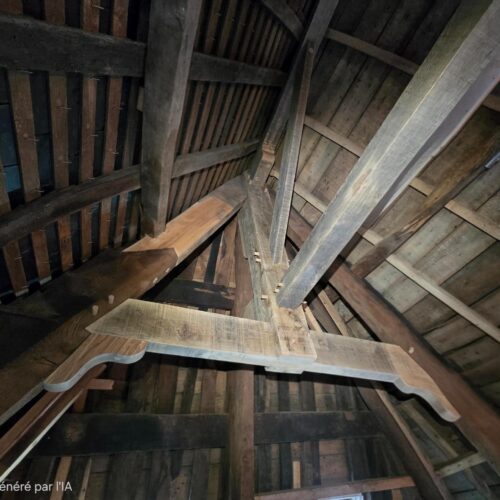Restauration de charpente traditionnelle – Moulin de Trégrom (Côtes d’Armor – 22)