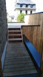 Terrasse en châtaignier-Escalier en Cyprès