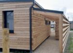 Bardage a claire-voie en red cedar